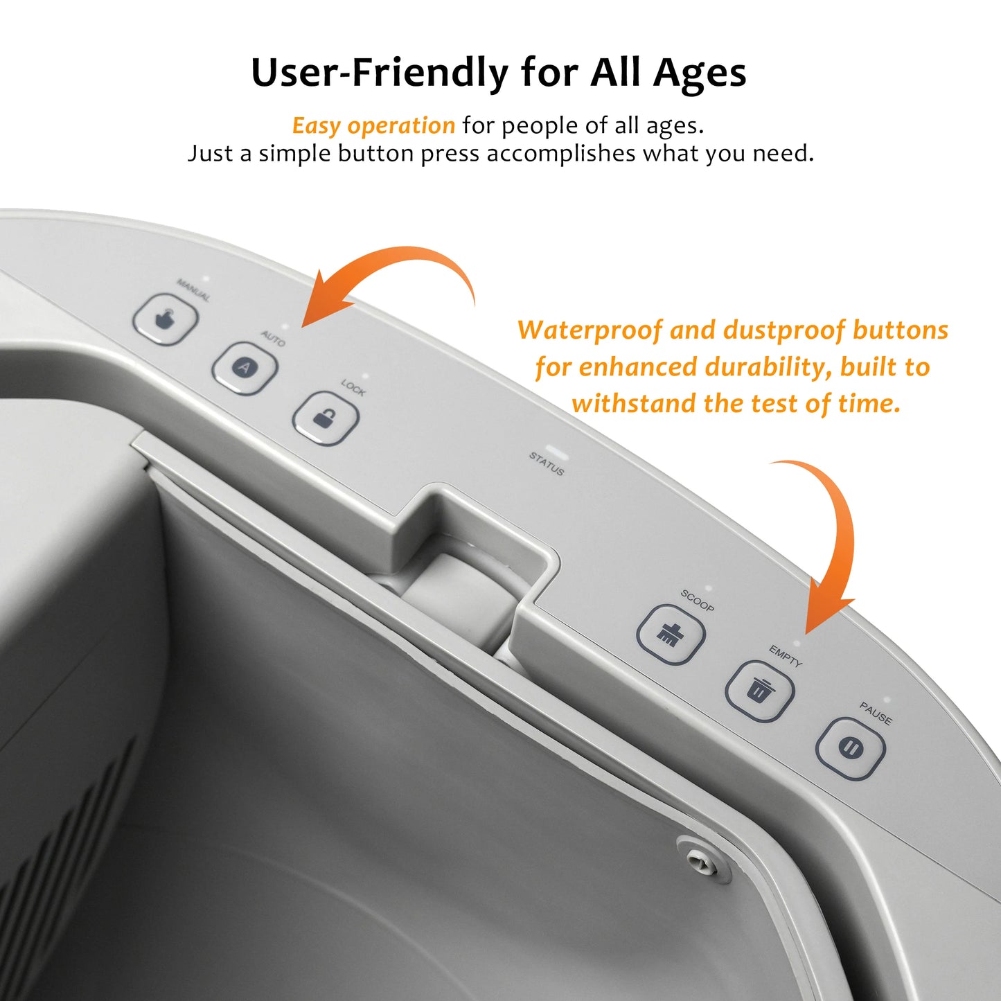 Selbstreinigende Katzentoilette, offenes Design mit fortschrittlichen Sicherheitssensoren, extra großes Fassungsvermögen für mehrere Katzenhäuser, problemlos - Animalivo