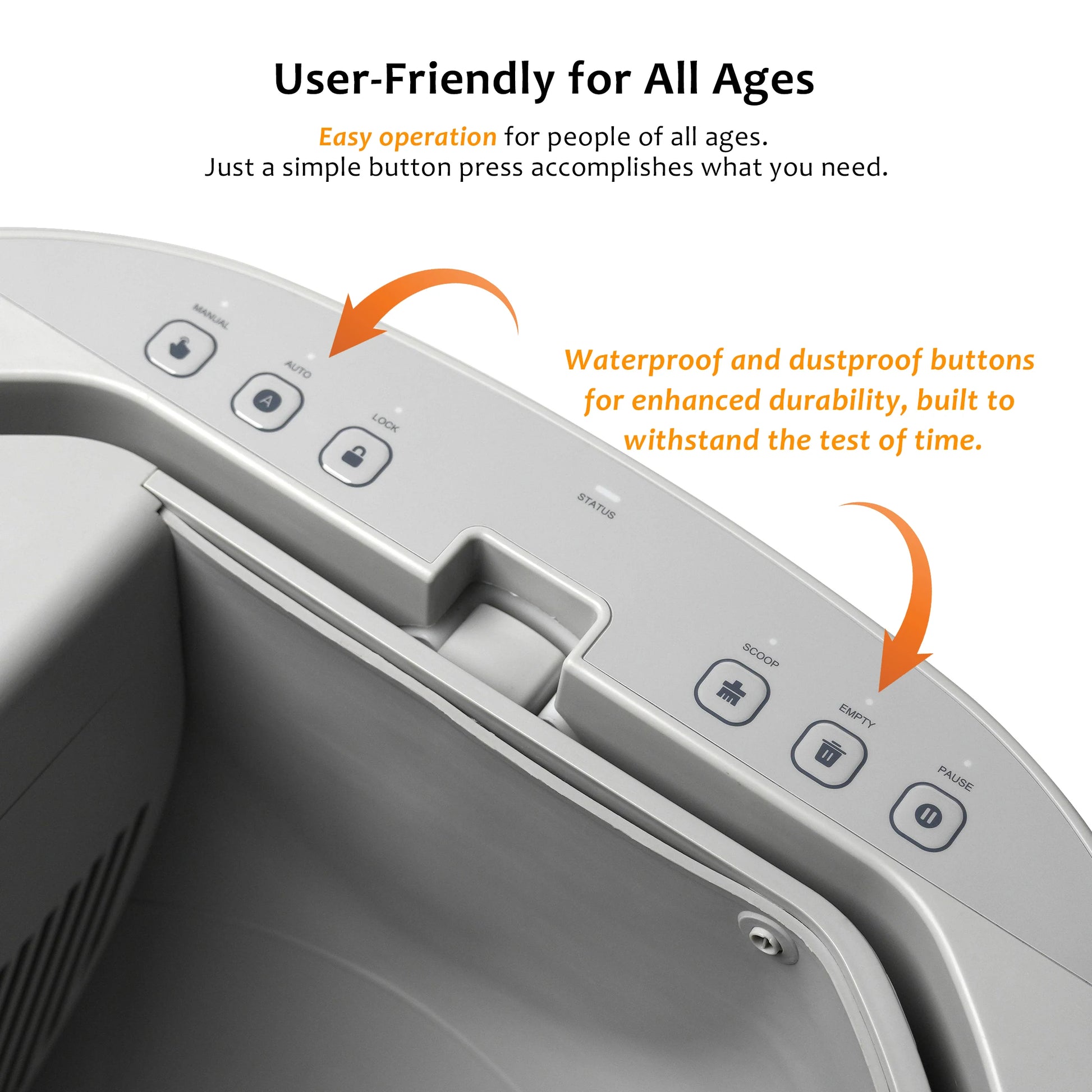 Selbstreinigende Katzentoilette, offenes Design mit fortschrittlichen Sicherheitssensoren, extra großes Fassungsvermögen für mehrere Katzenhäuser, problemlos - Animalivo