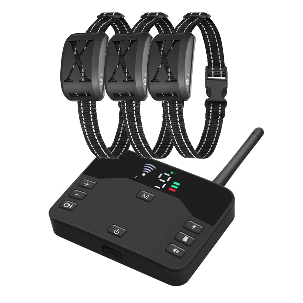 2-in-1 kabelloses elektronisches Hundezaunsystem und ferngesteuertes Trainingshalsband, Beep-Stoß-Vibration und Haustierunterhaltung für Welpen aller Größen - Animalivo