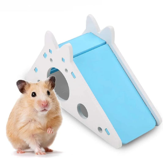 Buntes Hamsterhaus-Spielzeug mit Treppe & Rutsche - Animalivo