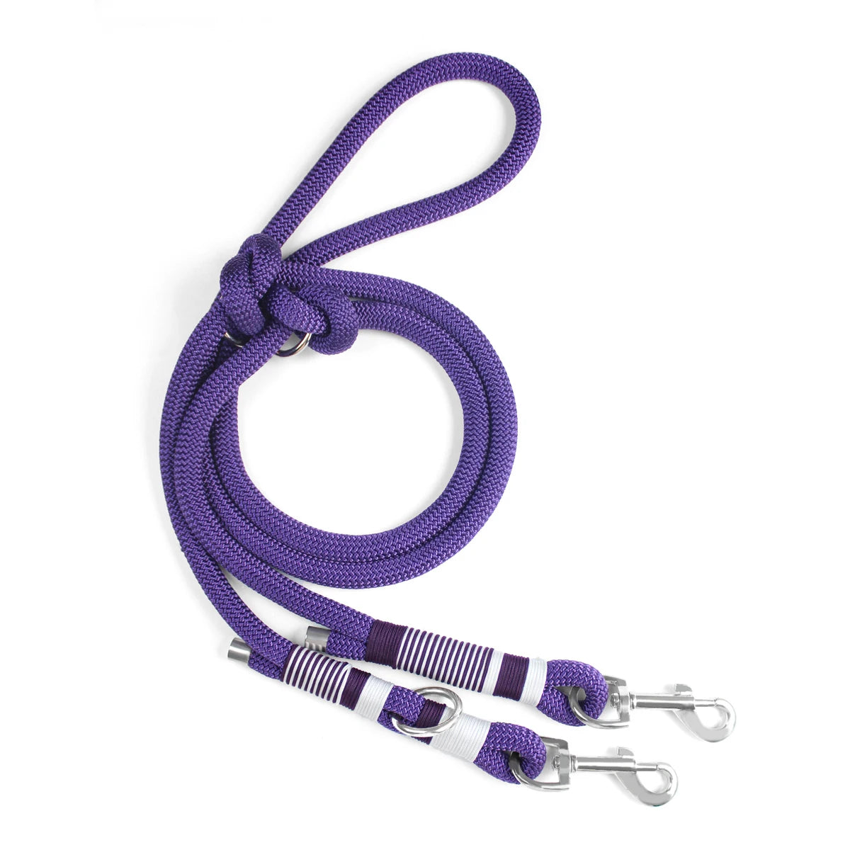 Doppelte Schnallen, geflochtene Leinen für Hunde, einfarbig, multifunktionale handgewebte Leine, Spazierengehen im Freien mit mittleren und großen Hunden - Animalivo