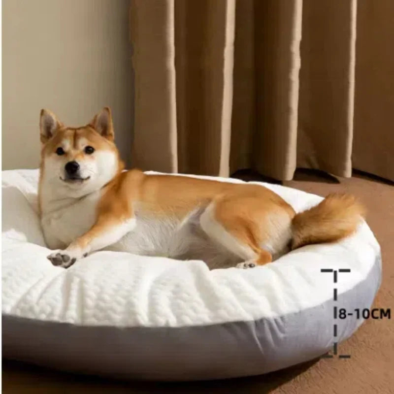 Ovale Hunde-Matratze: Verdicktes, abnehmbares & waschbares Kissen für den Winter - Animalivo