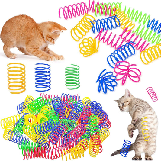 Bunte Federspielzeuge für Katzen (4/200 Stück)