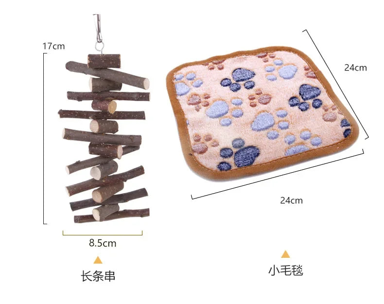 Zahnpflege Kauspielzeug-Set für Kaninchen & Nager - Animalivo