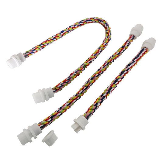 Buntes Baumwollseil-Kletterspielzeug für Papageien - Animalivo