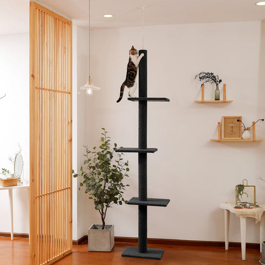 Höhenverstellbarer Kratzbaum Boden bis zur Decke