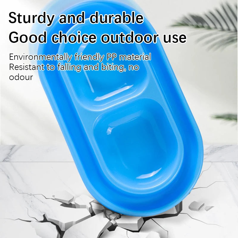 Doppelter Outdoor-Futternapf (Robust & Wetterfest) - Animalivo