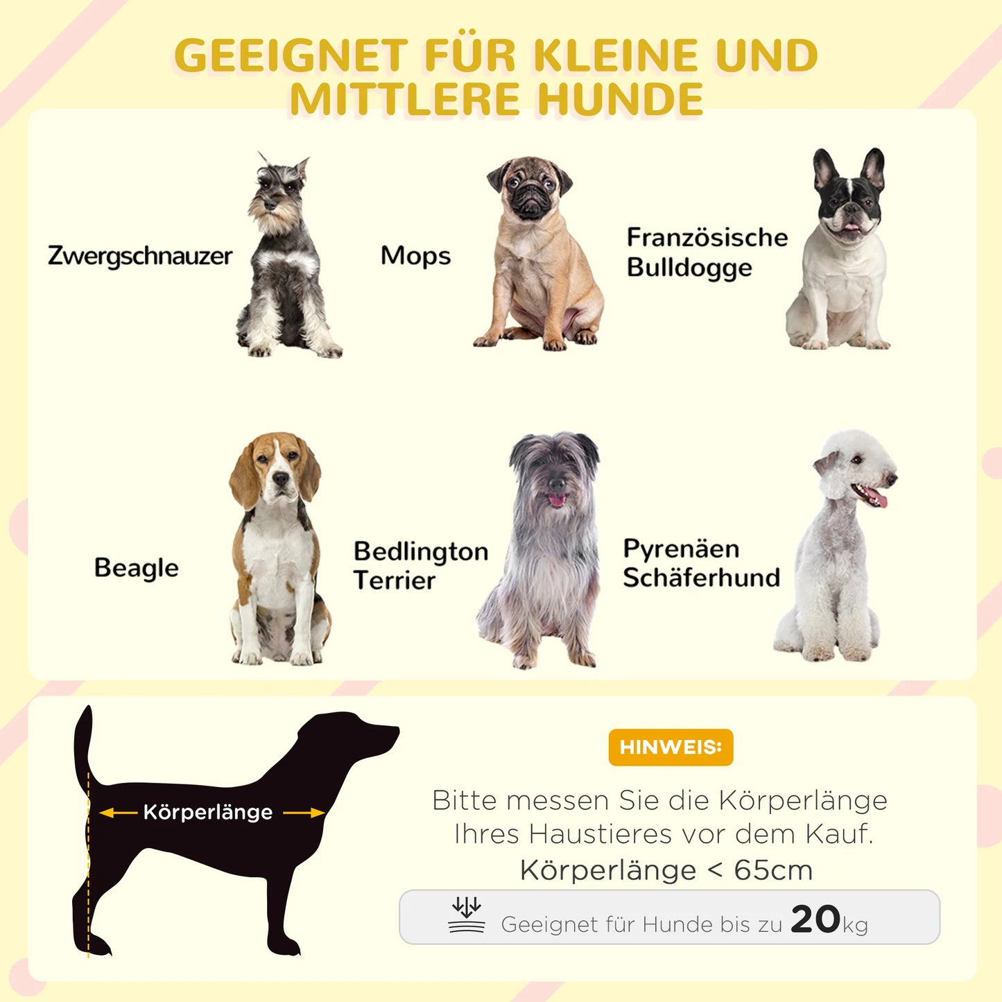 PawHut Hundehütte Hundehaus mit Balkon, Erhöhtes Kleintierhaus mit Treppe, Fenster, Hundehöhle für Kleine, Mittele Hunde