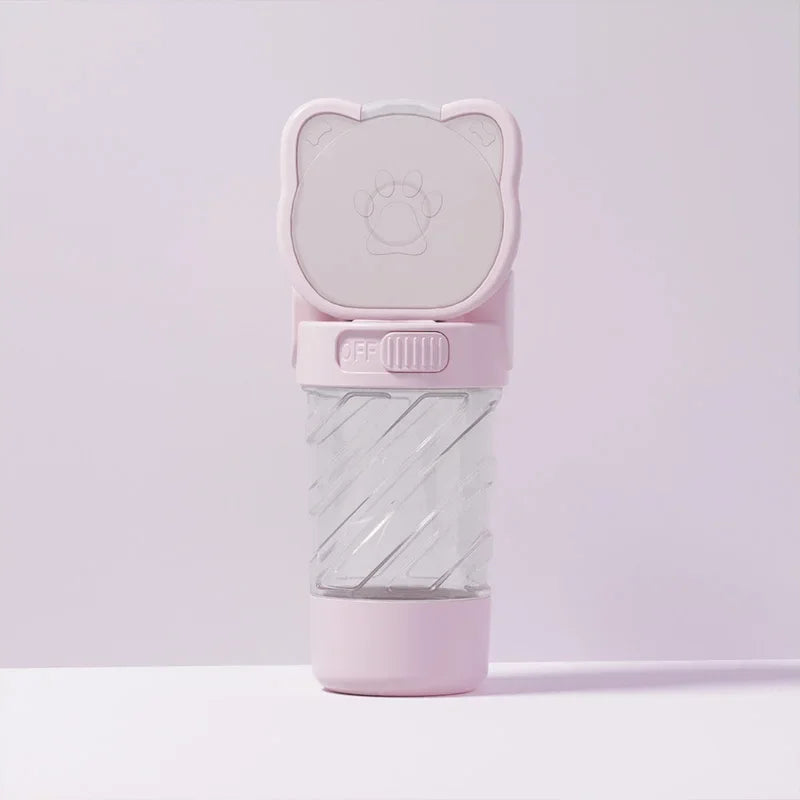 Hundeflasche 4-in-1: Tragbare Wasser- & Futtertasse mit integriertem Kotbeutel-Spender - Animalivo