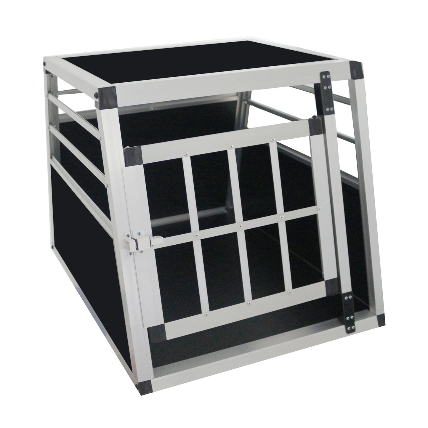 Aluminium-Hundetransportbox (Auto-Reisetasche) – Schwarz - Animalivo