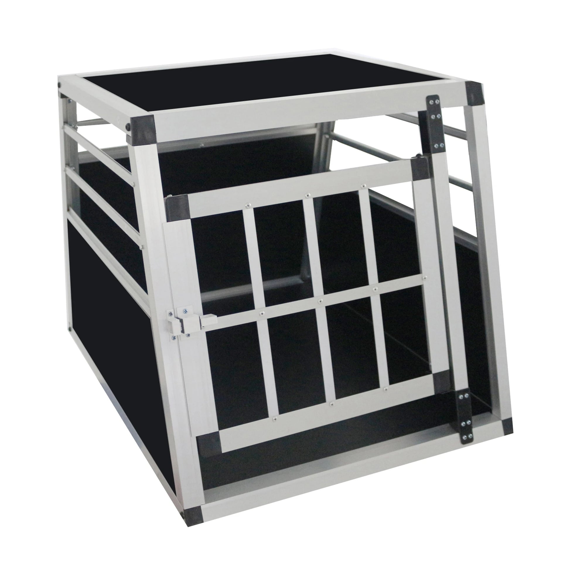 Aluminium-Hundetransportbox (Auto-Reisetasche) – Schwarz - Animalivo