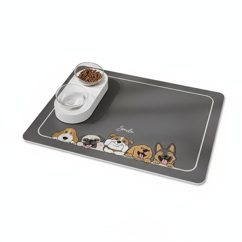 Saugfähige Kieselgur-Futtermatte (Rutschfest & Schnelltrocknend) - Animalivo