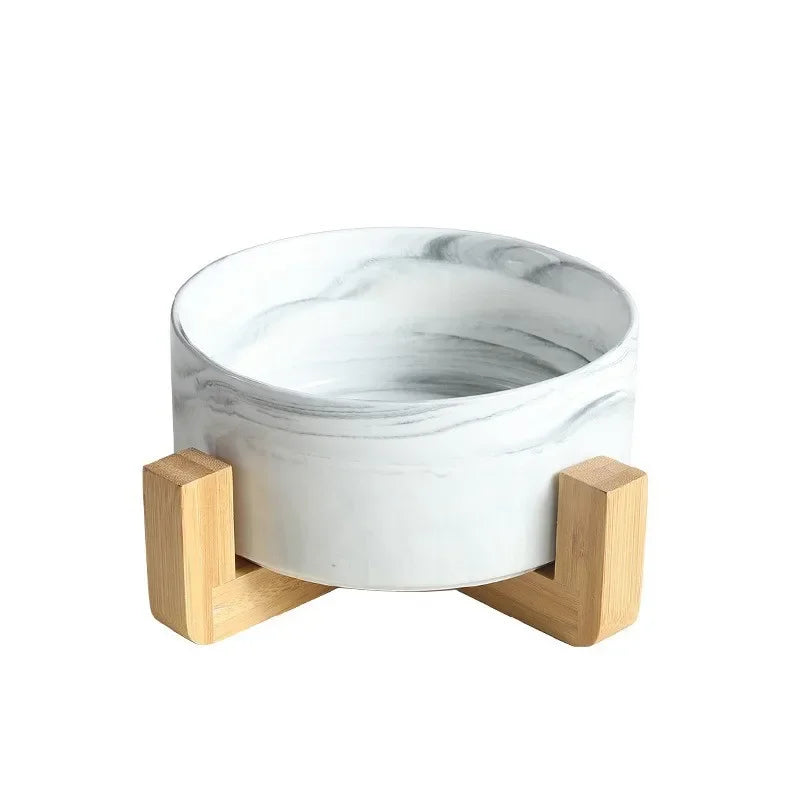 Schwarzer Keramik-Doppelnapf mit Nackenschutz - Animalivo