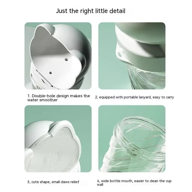 Hundeflasche 4-in-1: Tragbare Wasser- & Futtertasse mit integriertem Kotbeutel-Spender - Animalivo