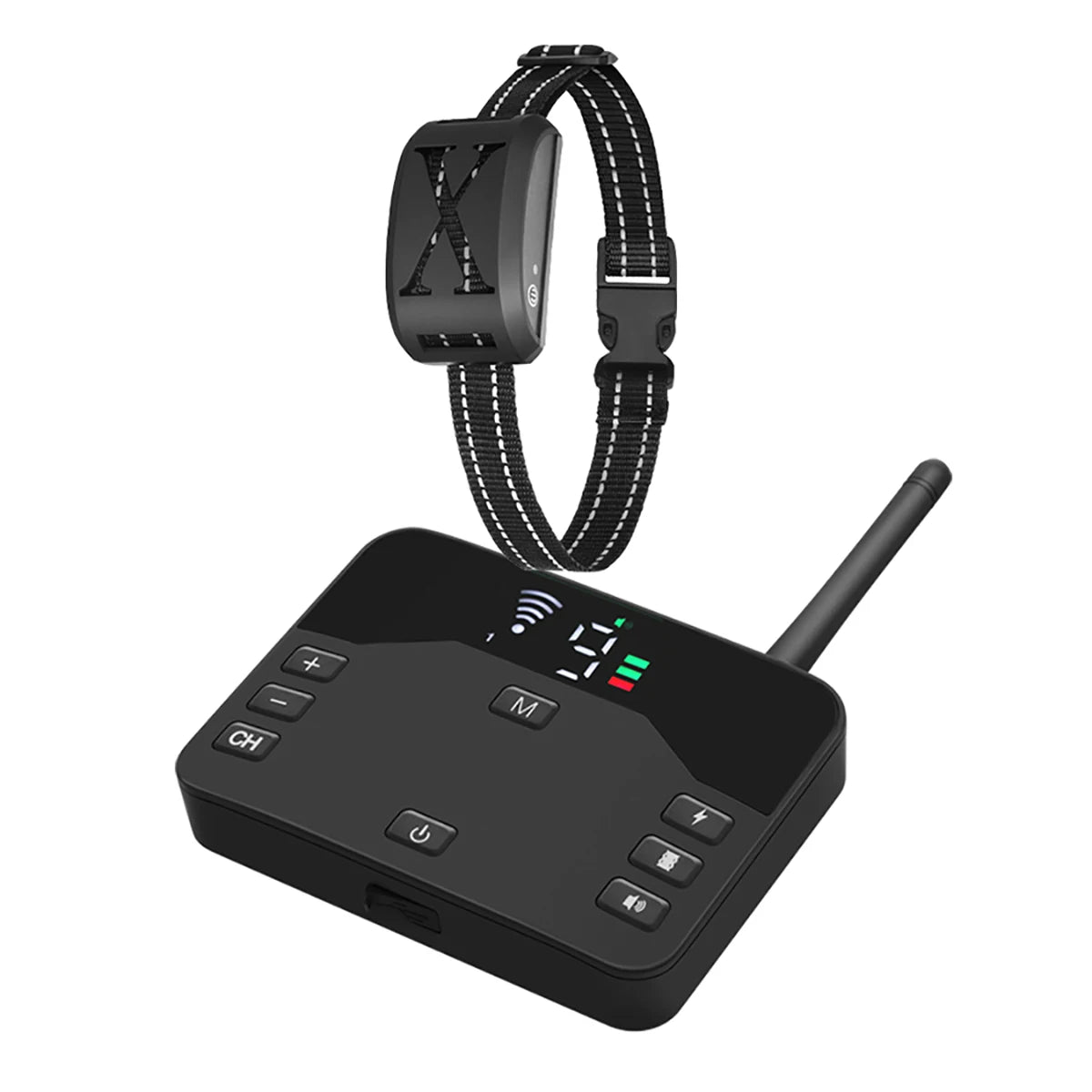 2-in-1 kabelloses elektronisches Hundezaunsystem und ferngesteuertes Trainingshalsband, Beep-Stoß-Vibration und Haustierunterhaltung für Welpen aller Größen - Animalivo