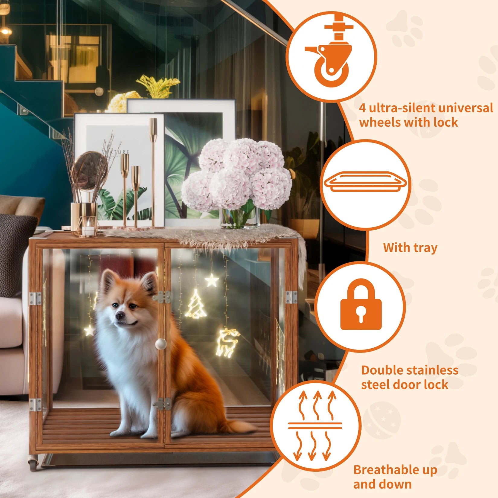 Innovativer Hundekäfig von Bingopaw – Gehärtetes Glas & Aluminiumrahmen - Animalivo