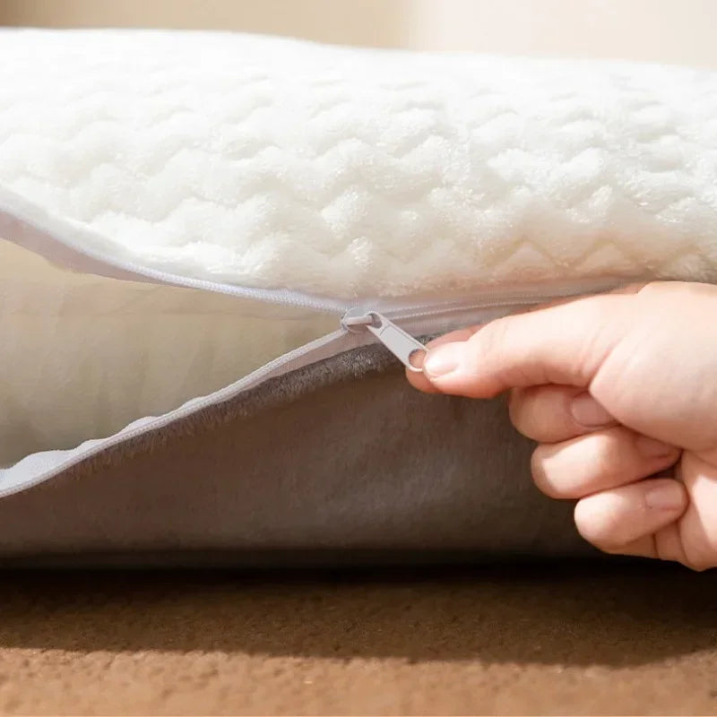 Ovale Hunde-Matratze: Verdicktes, abnehmbares & waschbares Kissen für den Winter - Animalivo