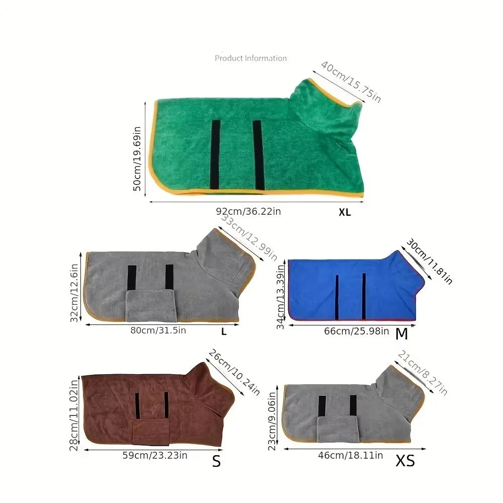 Saugfähiger Haustier-Bademantel - Animalivo