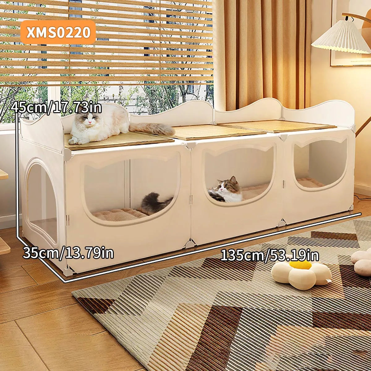 Halbgeschlossenes Katzen-Nest (Groß) – Für alle Jahreszeiten & Kühl im Sommer - Animalivo