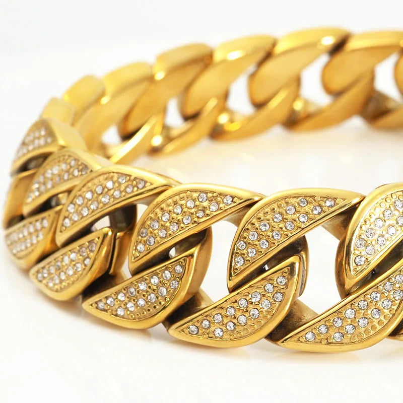 Glänzendes 32mm Kubanisches Ketten-Halsband (Robust & Kausicher) - Animalivo