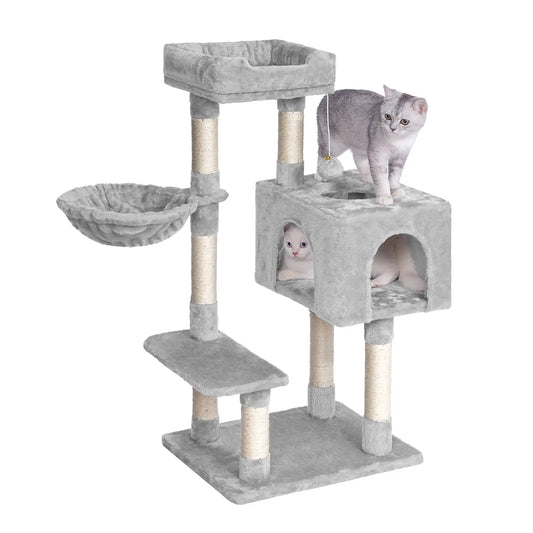 Katzenbaum (100 cm) mit Haus & Hängematte