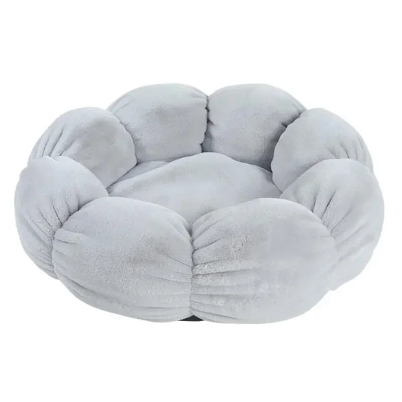 Blumenförmiges Ultraweiches Plüsch-Katzenbett - Animalivo