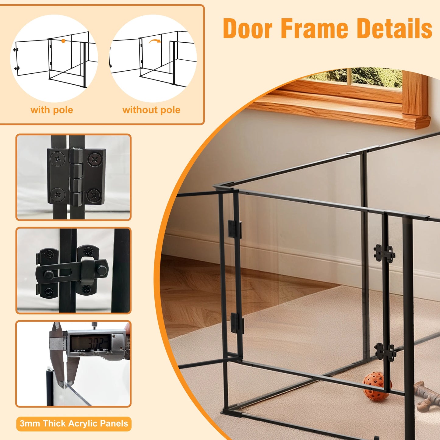 Haustier-Laufstall für den Innenbereich (Volle Sichtbarkeit) - Animalivo
