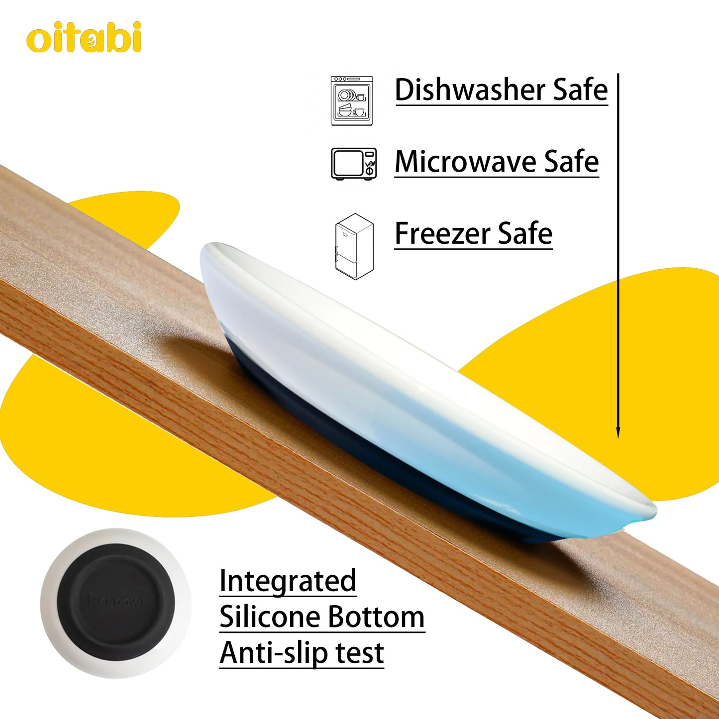 3er Set Keramik-Katzennäpfe (flach & breit) - Animalivo