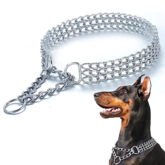 Starkes Ketten-Hundehalsband (3-reihig, Cuban Link) - Animalivo