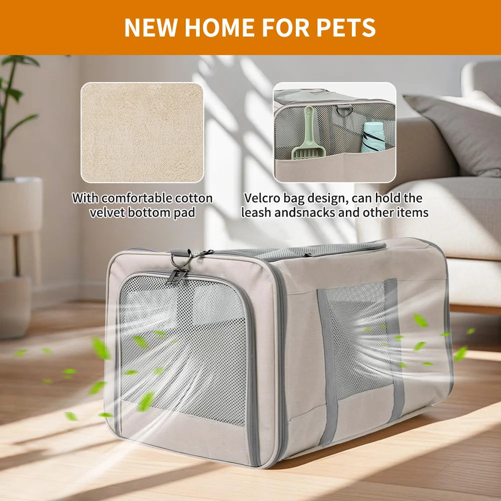 Katzen-Trolley (Wagen) für 2 Katzen – Groß & Sicher - Animalivo