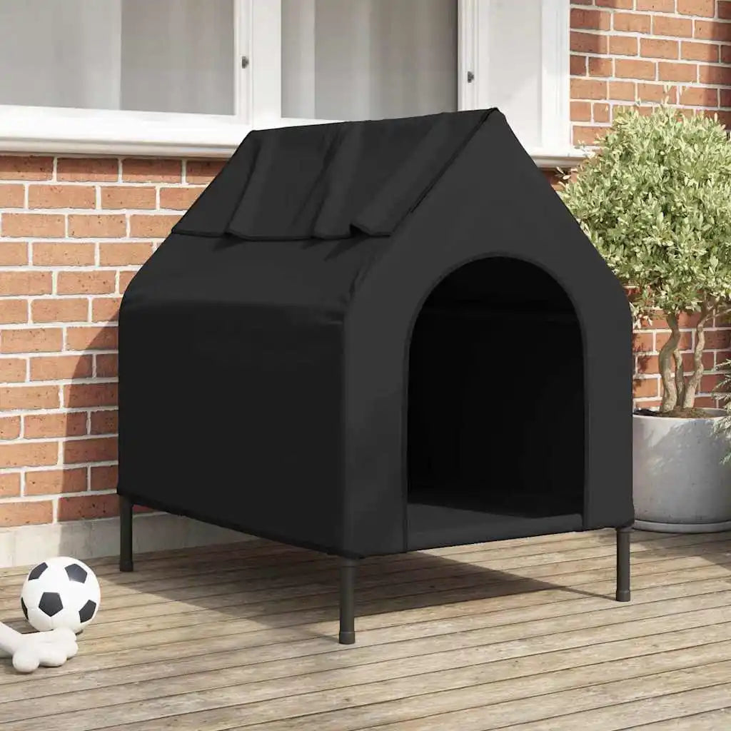 Stabiles Hundehaus (Hellgrau) aus Oxford-Stoff und Stahl – Indoor & Outdoor