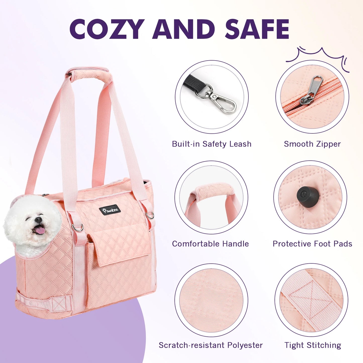 Modische Hunde-Tragetasche (Handtaschen-Stil) für Kleine Hunde & Welpen - Animalivo